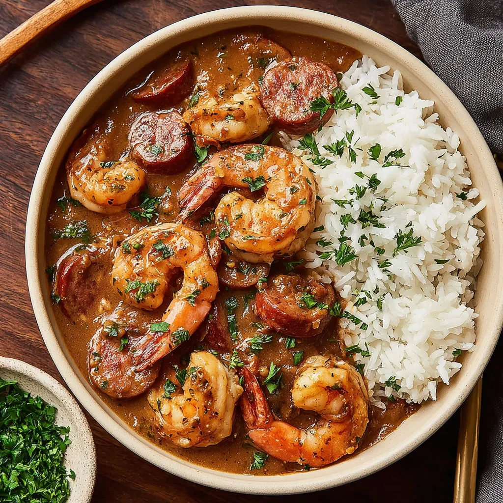 Ein Schmelztopf mit Shrimp und Garnelen.