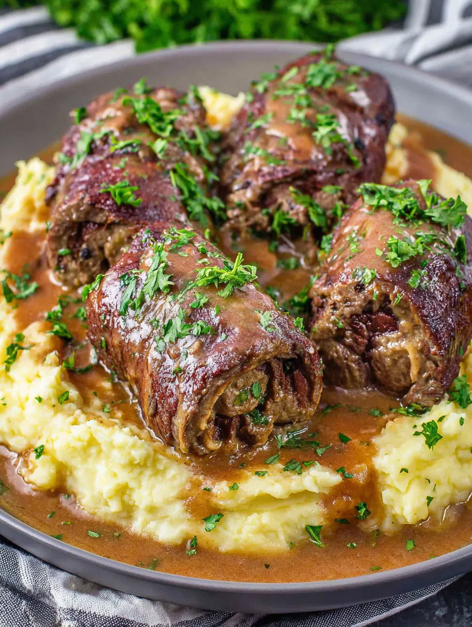 Eine Platte mit gegrillten Fleischstiften, die in einer Sauce serviert werden.