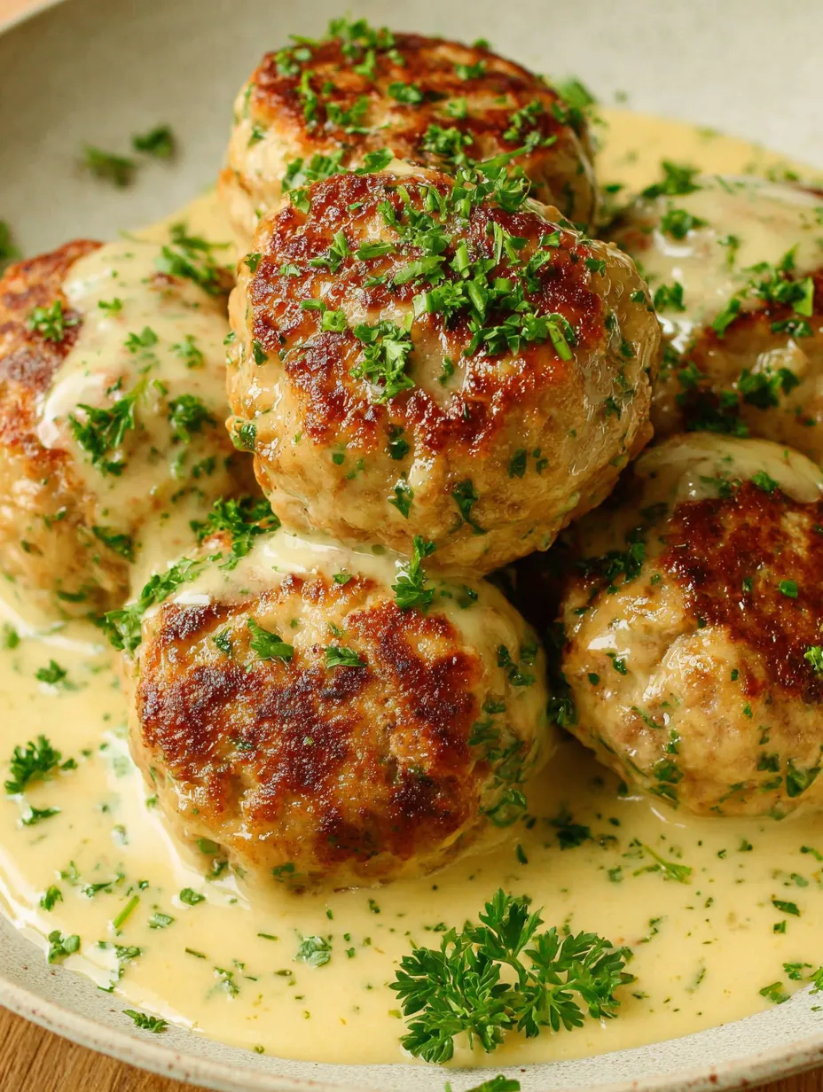 A plate of meatballs covered in sauce.