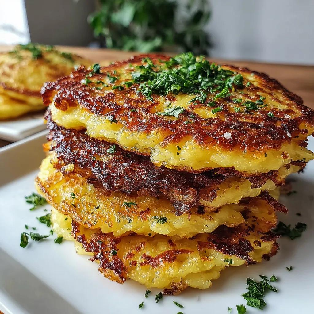 Eine Platte mit mehreren schwarzen Pancakes auf einem Tisch.