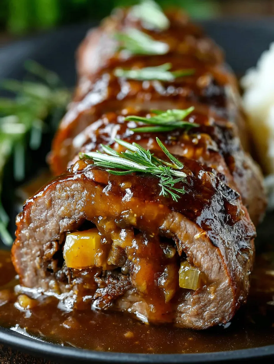 A plate of meat with gravy.