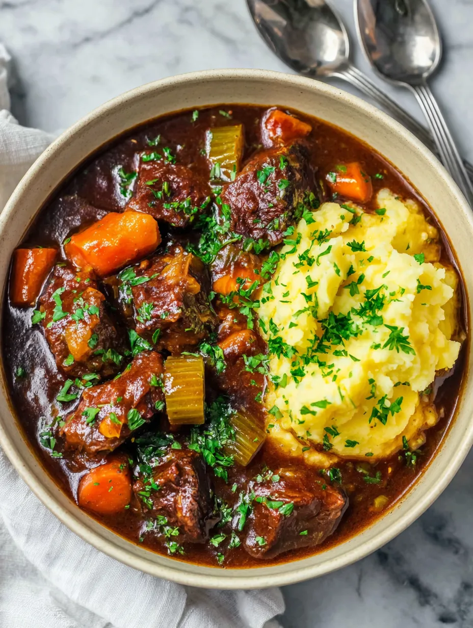 Ein Schüssel mit gegrilltem Fleisch, Kartoffeln, Zwiebeln und Karotten.