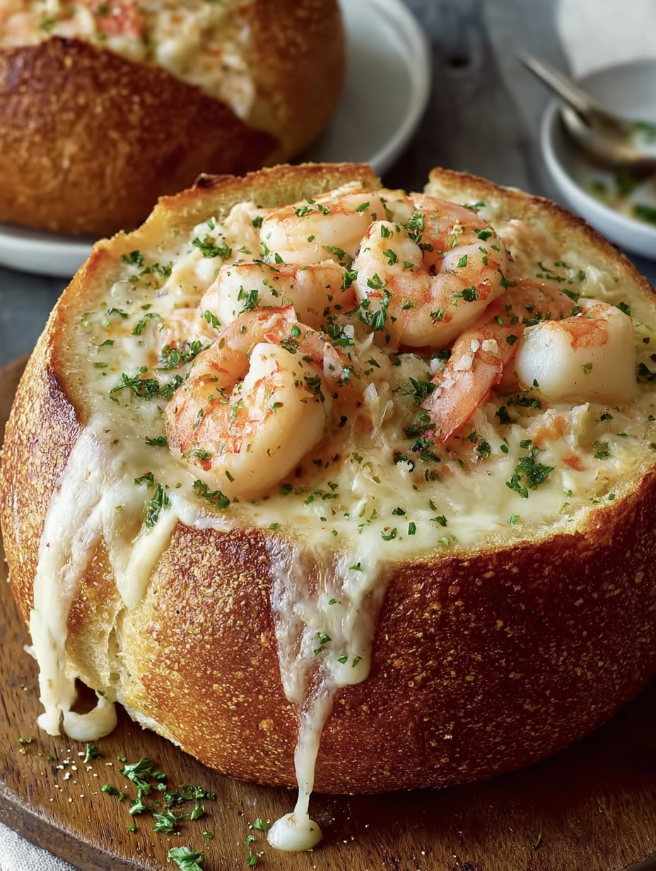 Ein Baguette mit Shrimp und Mayonnaise.