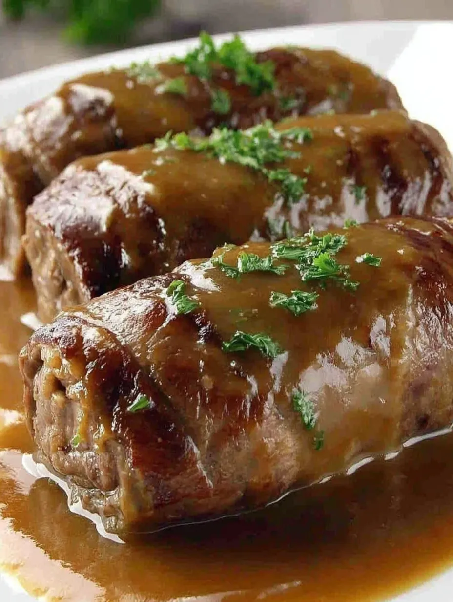 Zwei saure Würstchen mit grünen Zwiebeln auf einer Platte.