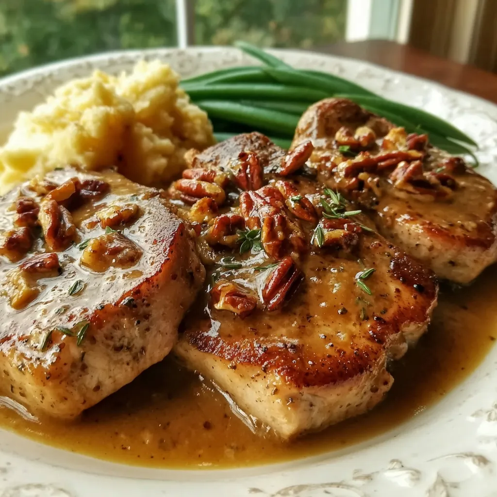 Ein Plate mit zwei Portionen von Rindfleisch, das mit Nüssen und Gewürzen zubereitet ist. Es gibt auch eine Portion Reis und eine Portion Kartoffeln auf dem Plate.