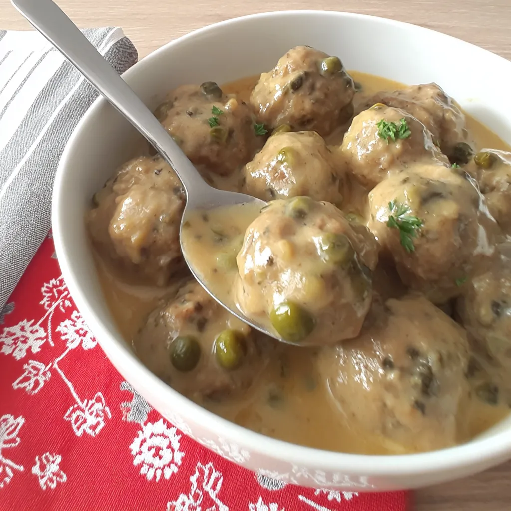 A bowl of food with a spoon in it.
