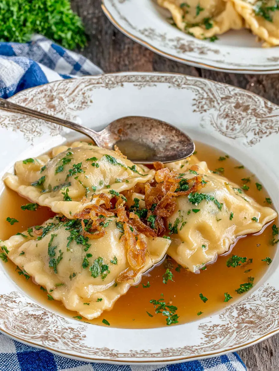 Ein weißes Teller mit Pasta und Sauce.