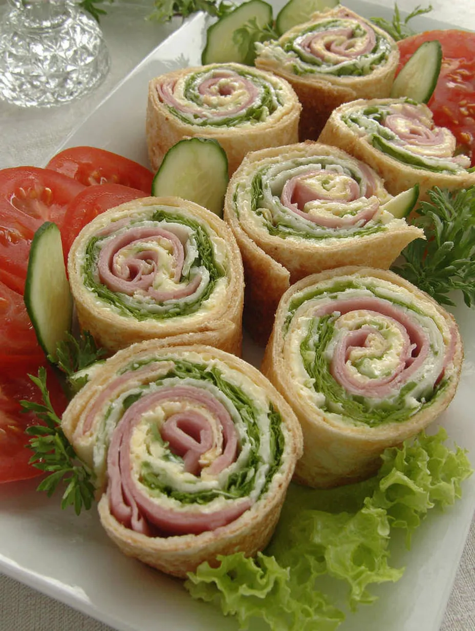 Eine Platte mit Sandwiches und Tomaten.