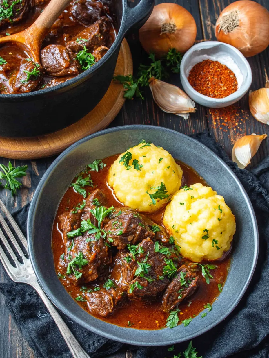 Ein Schüssel mit gegrilltem Fleisch und Kartoffeln.