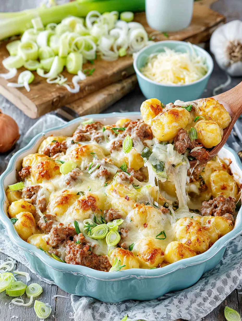 Ein Schmelztopf mit Käse, Sauerkraut und Kartoffeln wird mit einer Gabel gegriffen.