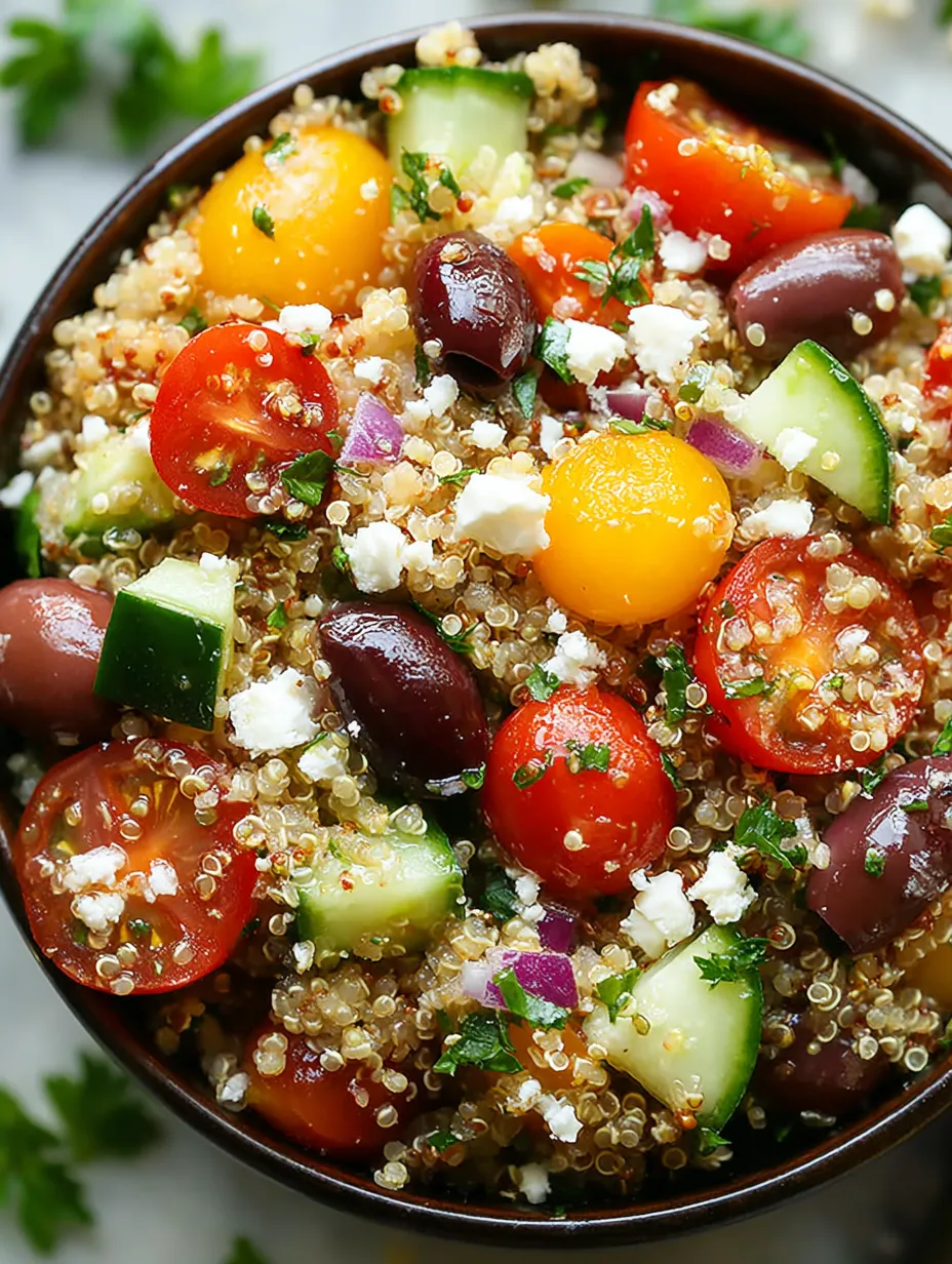 Ein Bild von einer Mischung aus Reis, Tomaten, Zucchini, Gurken, Oliven und Zwiebeln.