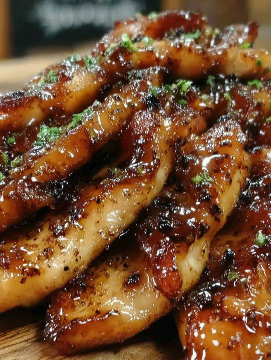 A pile of meat with sauce on it.