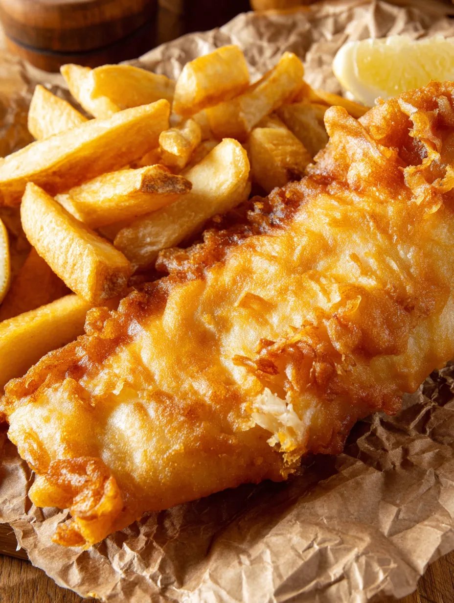 Eine Schicht von Friesen, die mit einem Filet ausgestopft sind.