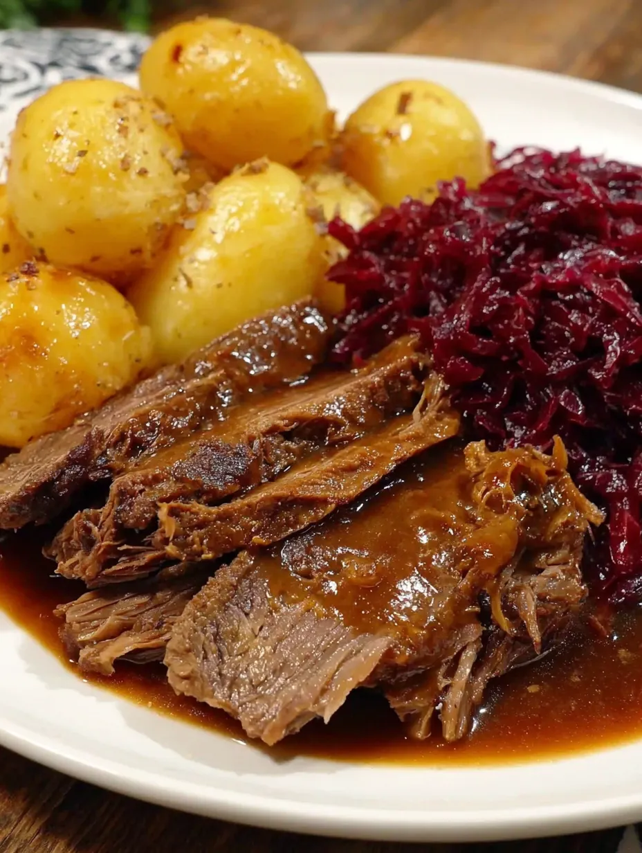 Ein Plate mit Steak, Kartoffeln und Rotwein.