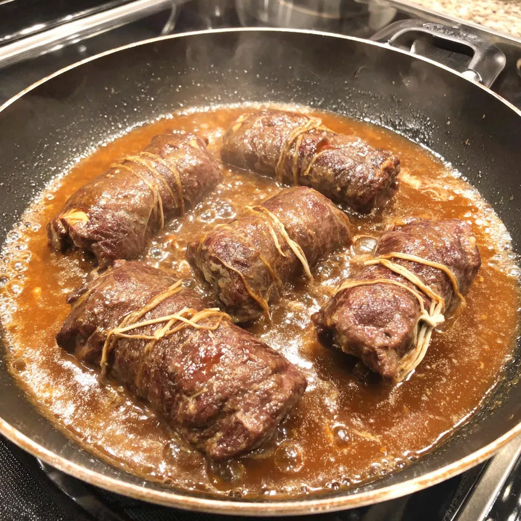 Ein Topf mit saurem Fleisch und Gewürzen.