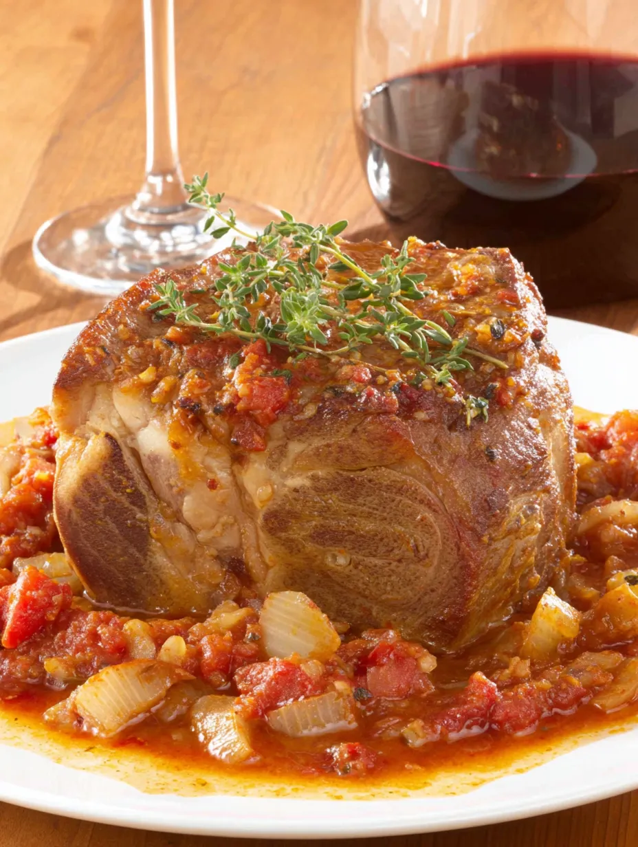 Eine Wurst mit Gew&uuml;rzen auf einem Teller, umgeben von einer Sauce.