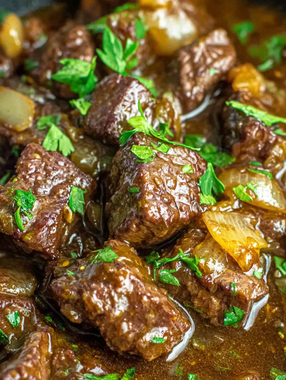 Eine Schüssel mit gegrilltem Fleisch, das in einer Sauce serviert wird.