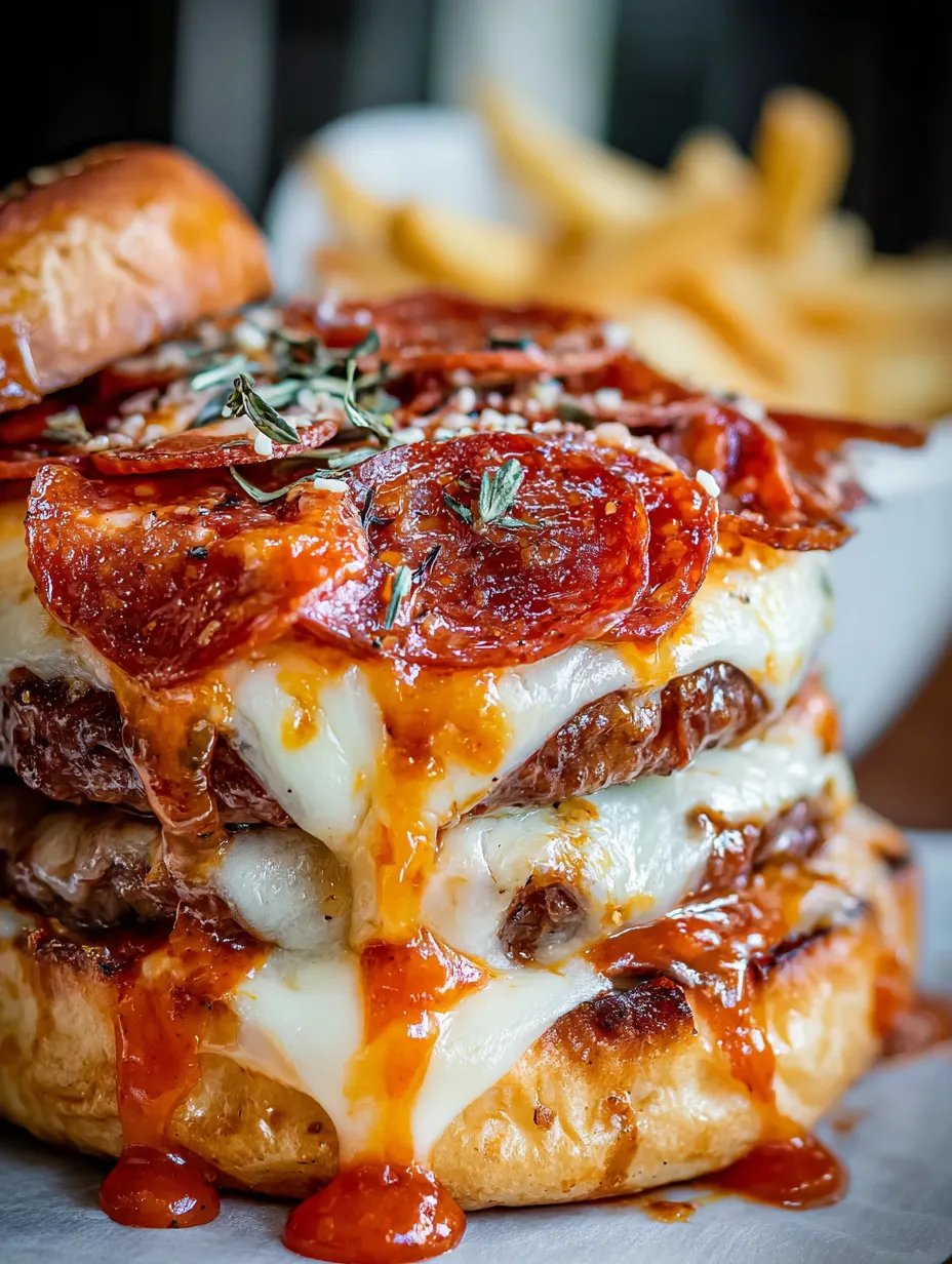 Eine große Hamburger mit viel Käse und Tomaten.