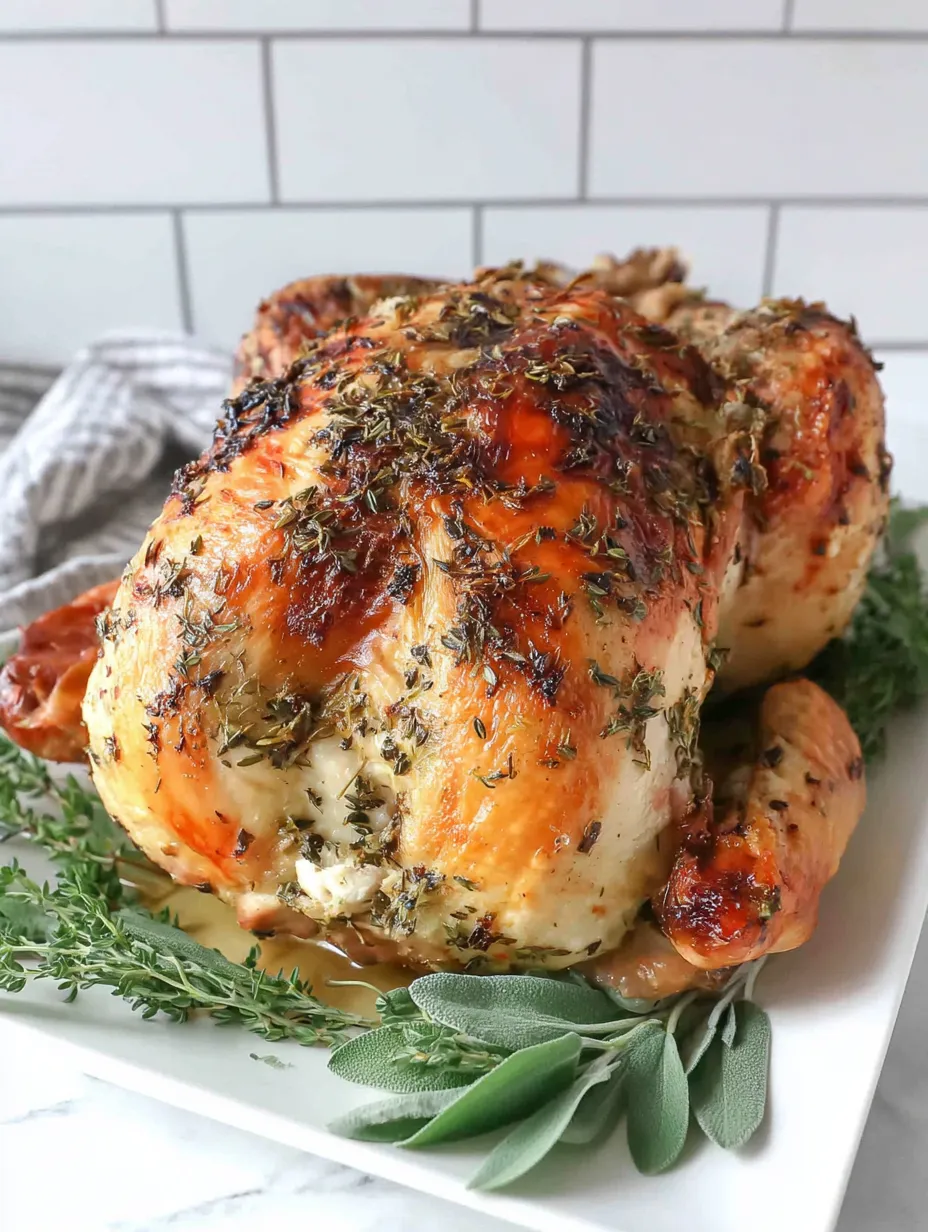 Ein ganzes, geschnittenes, bratenes und mit Gewürzen gesalbtes Huhn auf einem weißen Teller.