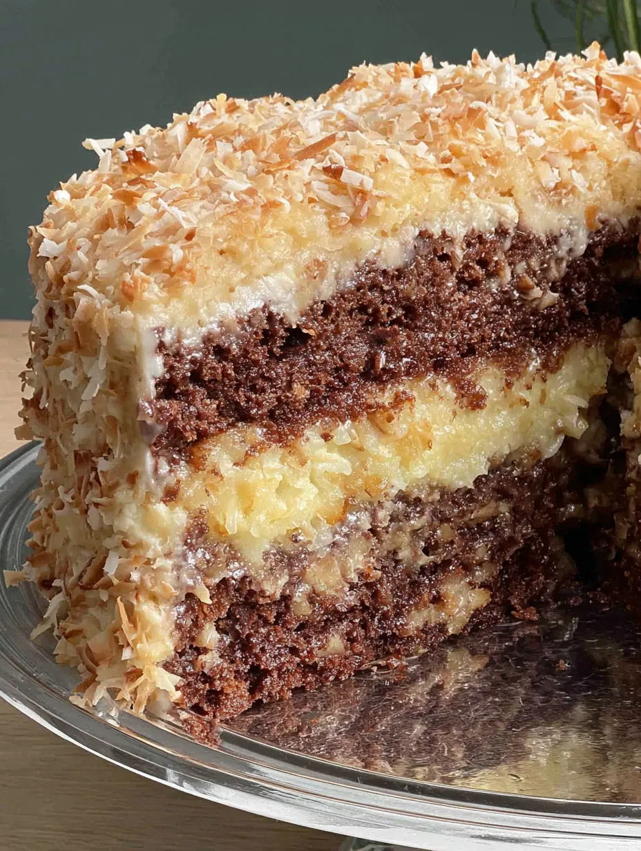 Ein Stück Kuchen mit Schokoladenglasur auf einem Teller.