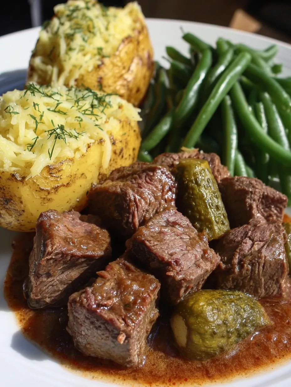 Eine Tafel mit Fleisch, Kartoffeln, Steckrüben und Blattkohl.