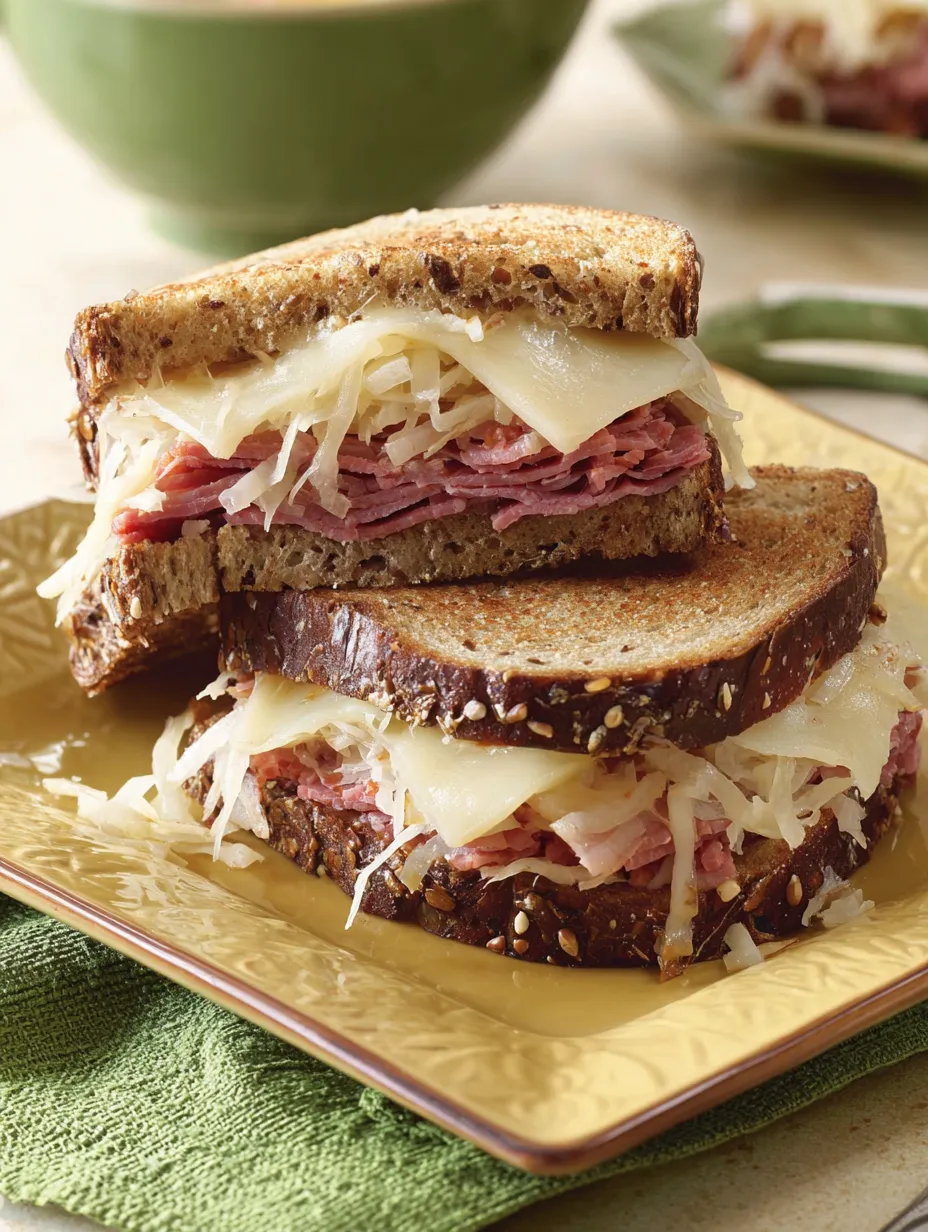 Zwei Scheiben Sandwich auf einem goldenen Plate.