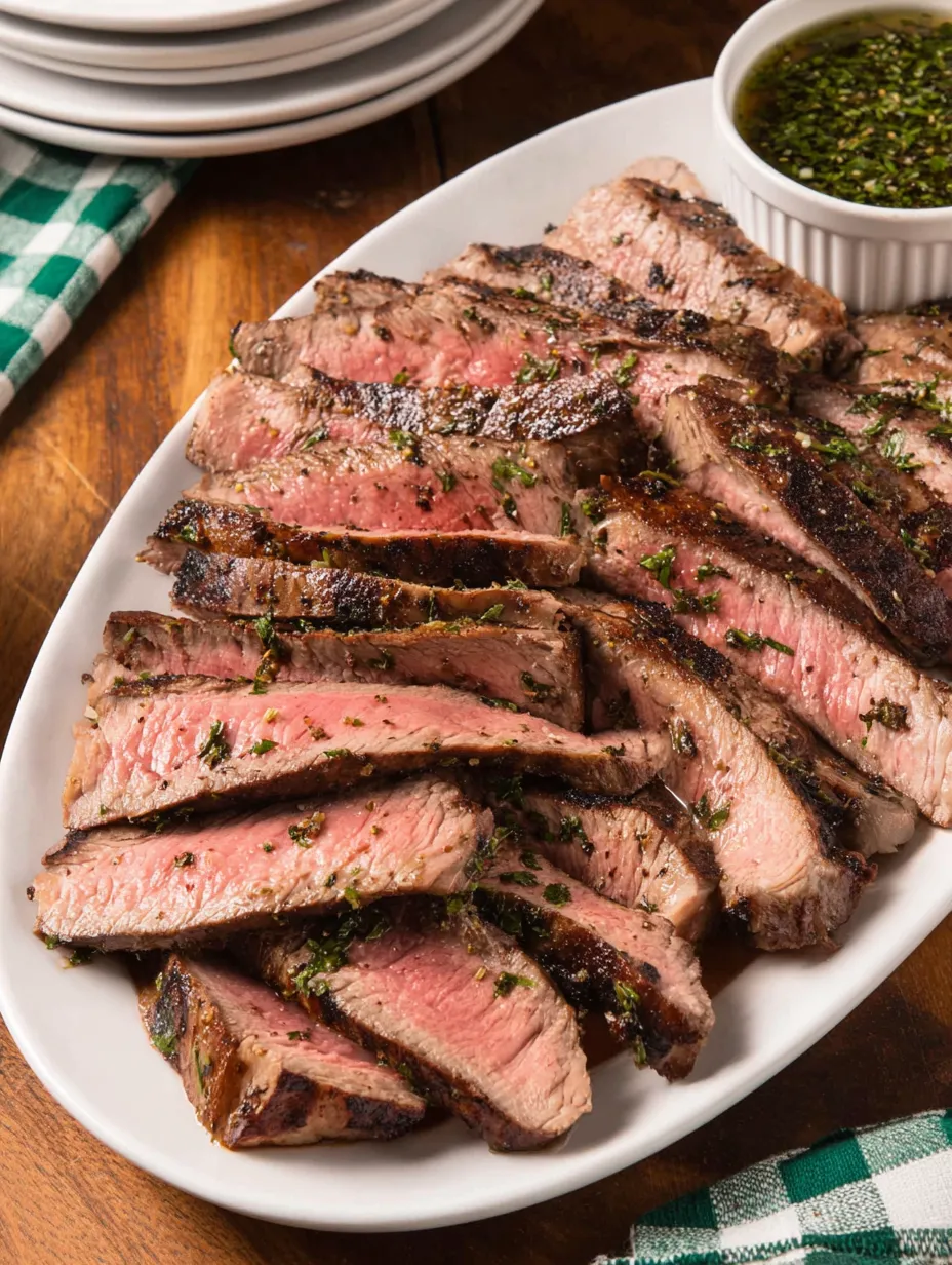 Eine Schüssel mit Steak auf einem Tisch.