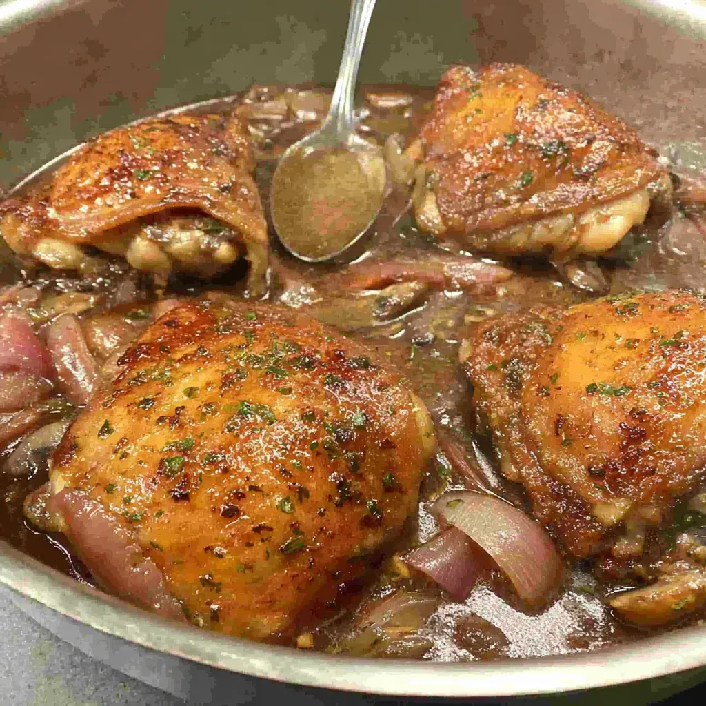 Ein Schalen mit Chicken-Gemüse-Gericht, das mit einer Gabel gestochen wird.