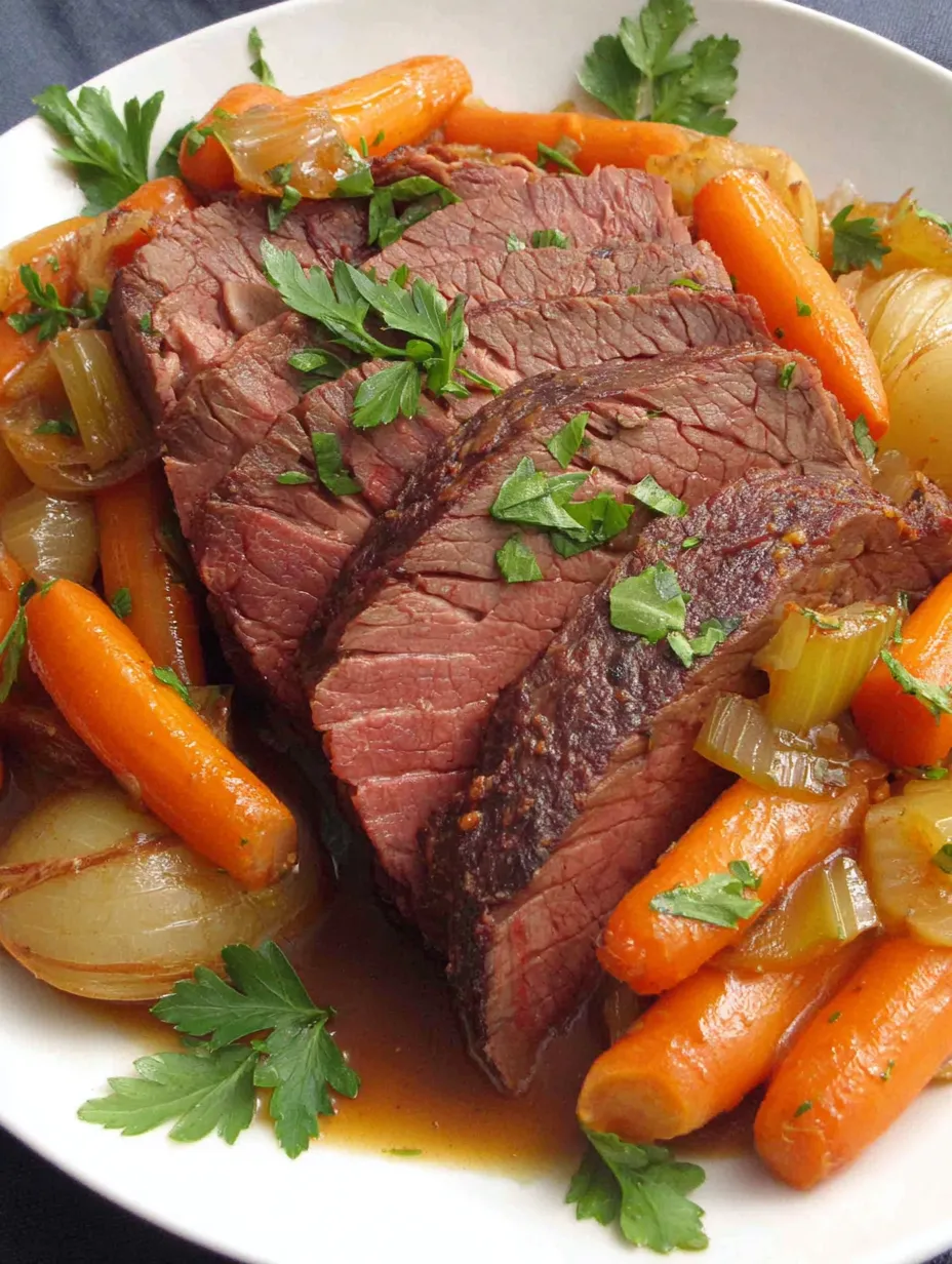 Ein steak mit grünen Zwiebeln und karotten auf einem Teller.