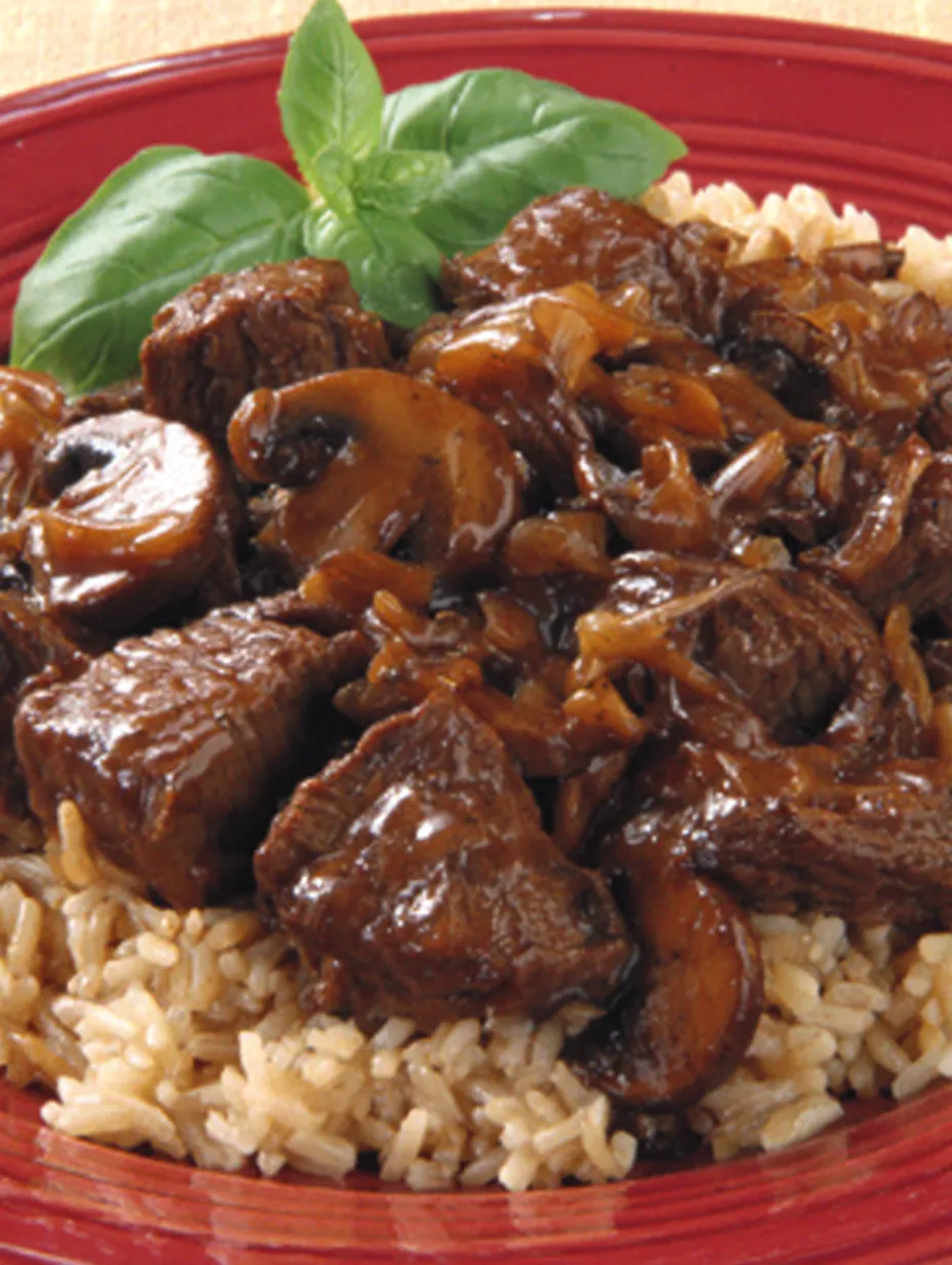 Ein Bild von einer Sch&uuml;ssel mit Rice und Fleisch.