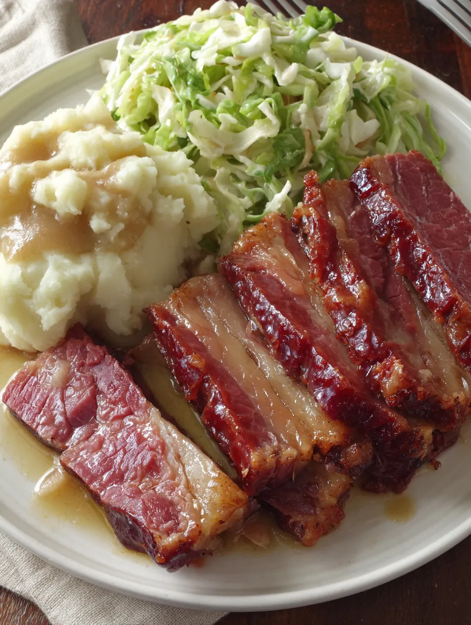 Ein Plate mit rohem Fleisch, Kartoffeln und Salat.