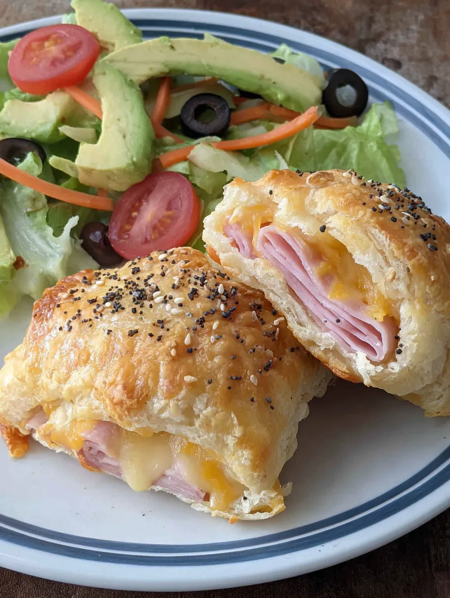 Ein Plate mit zwei Sandwiches und einer Salat.