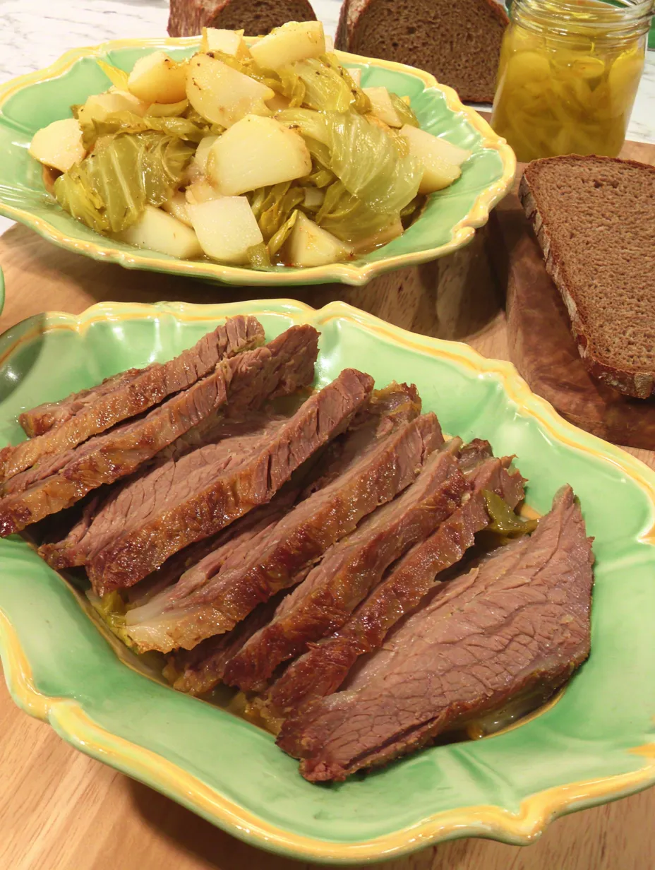 Ein Teller mit Steak, Kartoffeln und Sauerkraut.