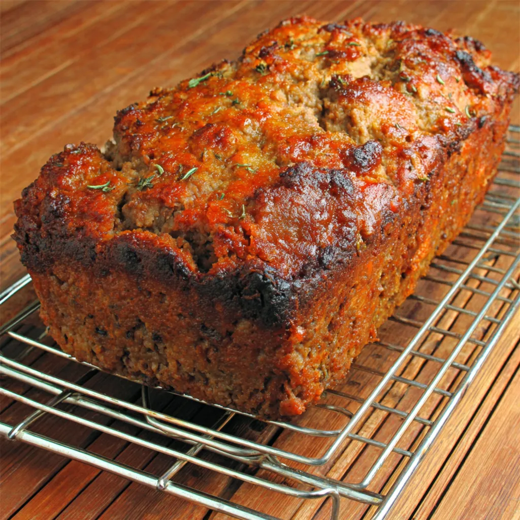 Ein Baguette mit Zwiebeln auf einem Teller.