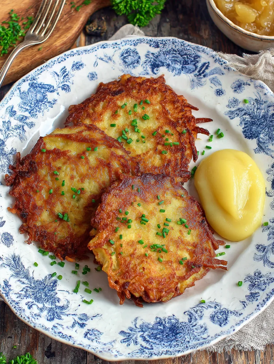 Ein weißer Teller mit einer Garnitur aus Kichelkacke und Sauce.