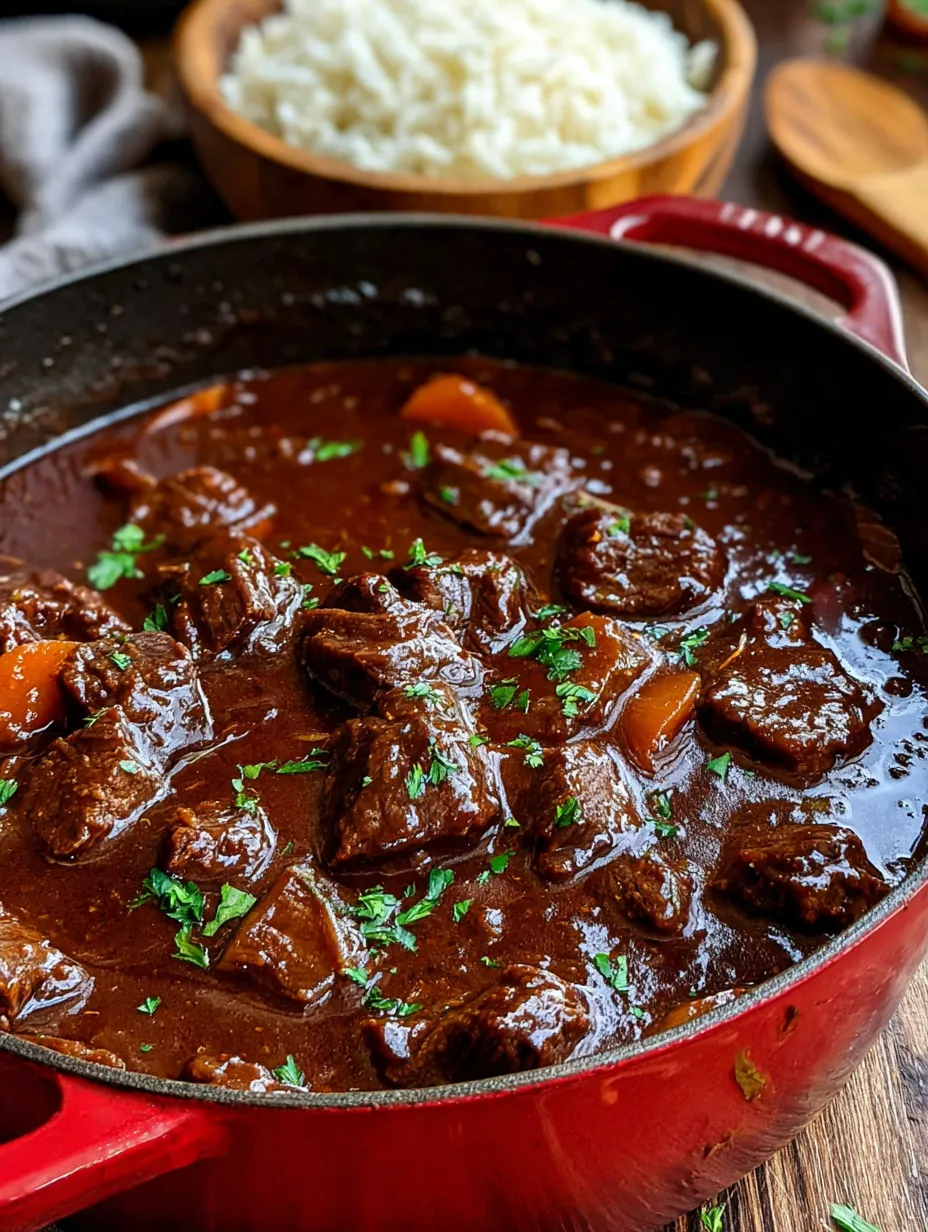 Ein Topf mit einer Mischung aus Fleisch, Zwiebeln und Gewürzen.