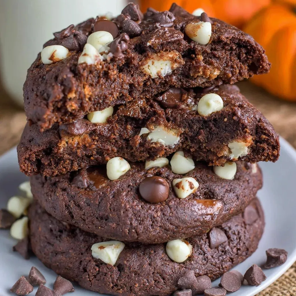 Eine Platte mit einer Schokoladenkuche, die mit Schokoladenschokolade und Schokoladenschokolade garniert ist.