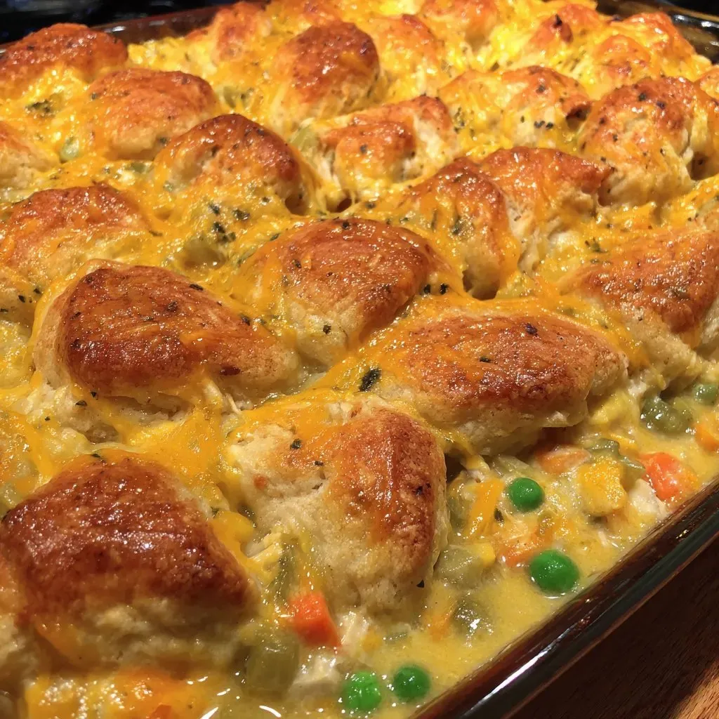 Ein Baked Ziti mit Kichererbsen und Käse.