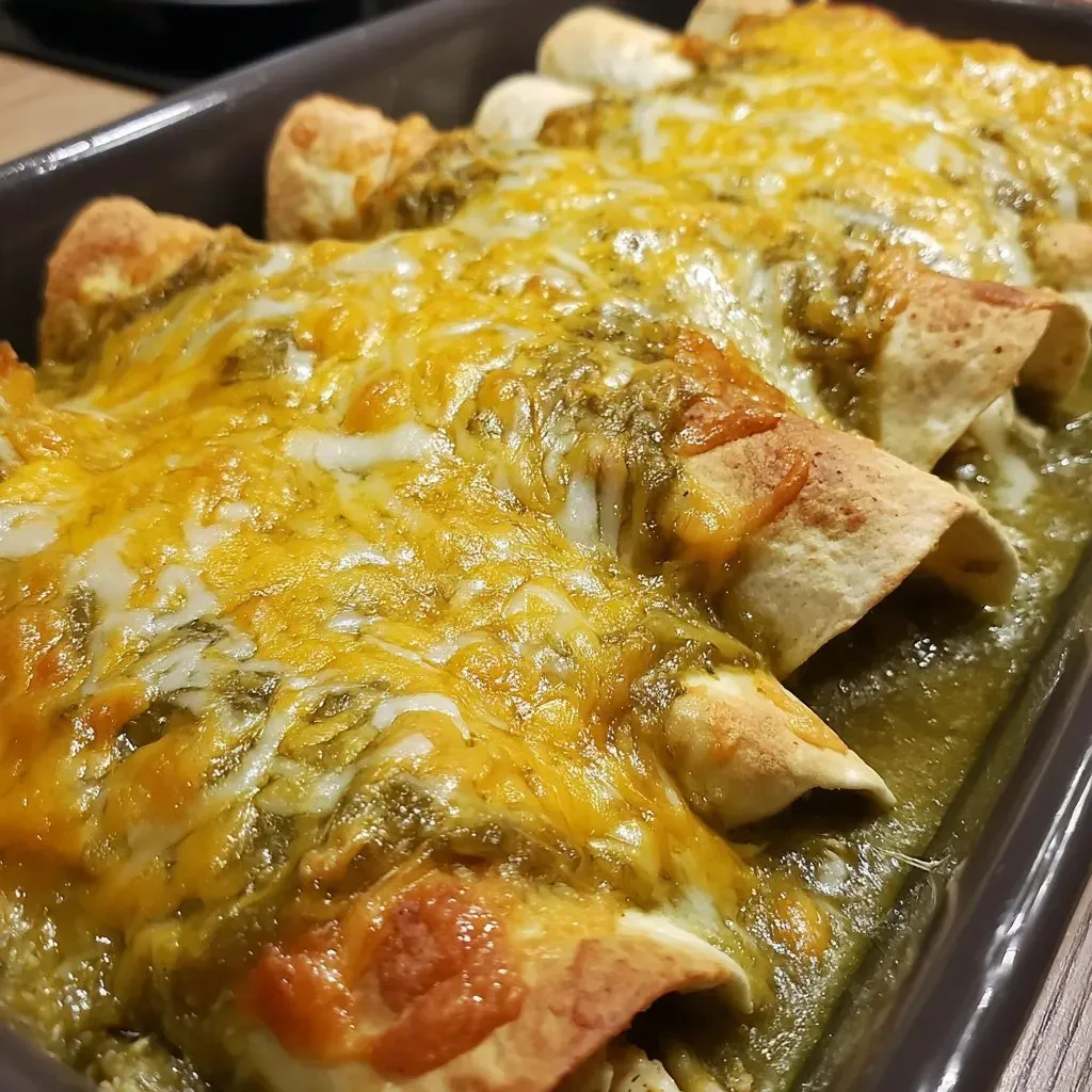 Ein Schälchen mit grünem Salsa und Käse.