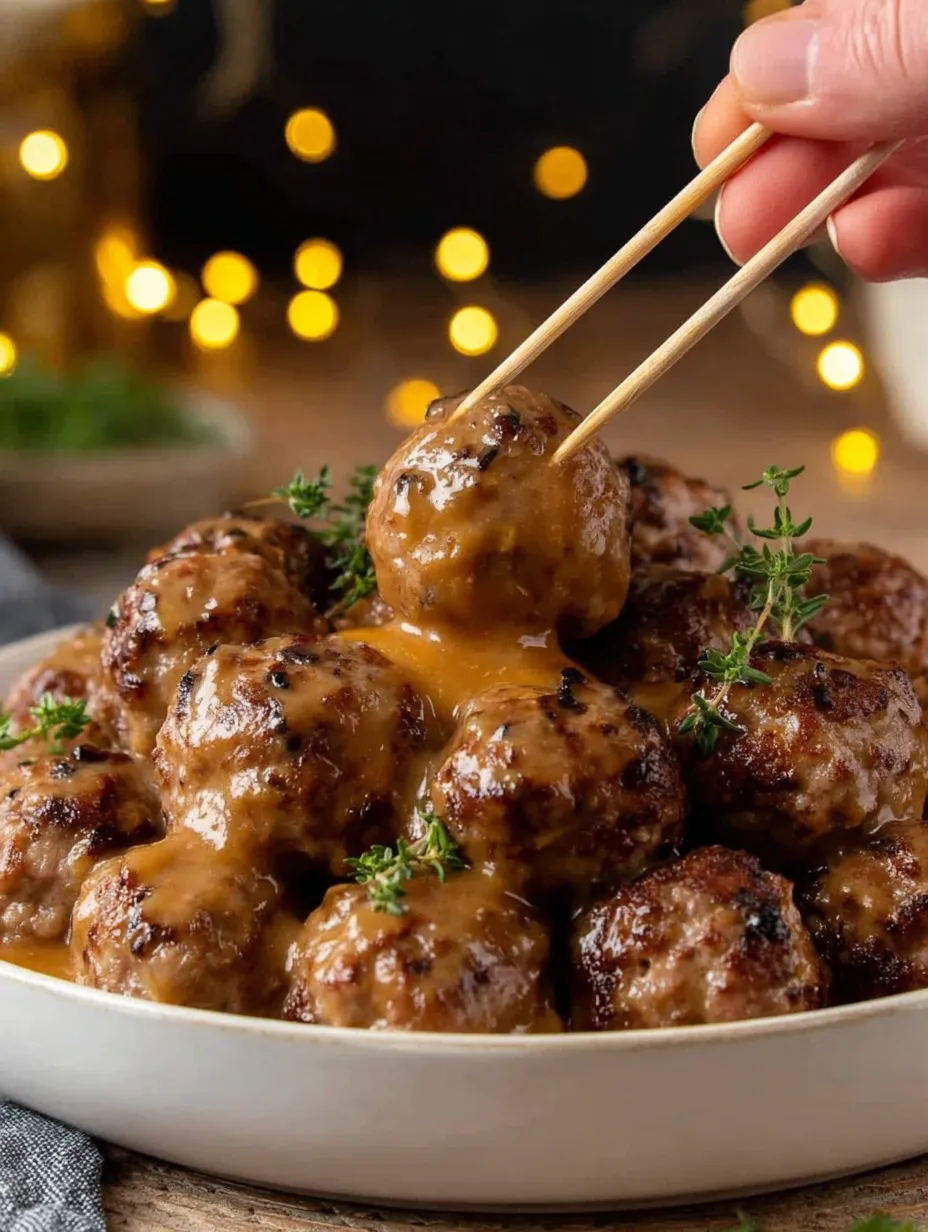 Ein weißer Teller mit einer Mischung aus Fleisch, Gewürzen und Sauce.