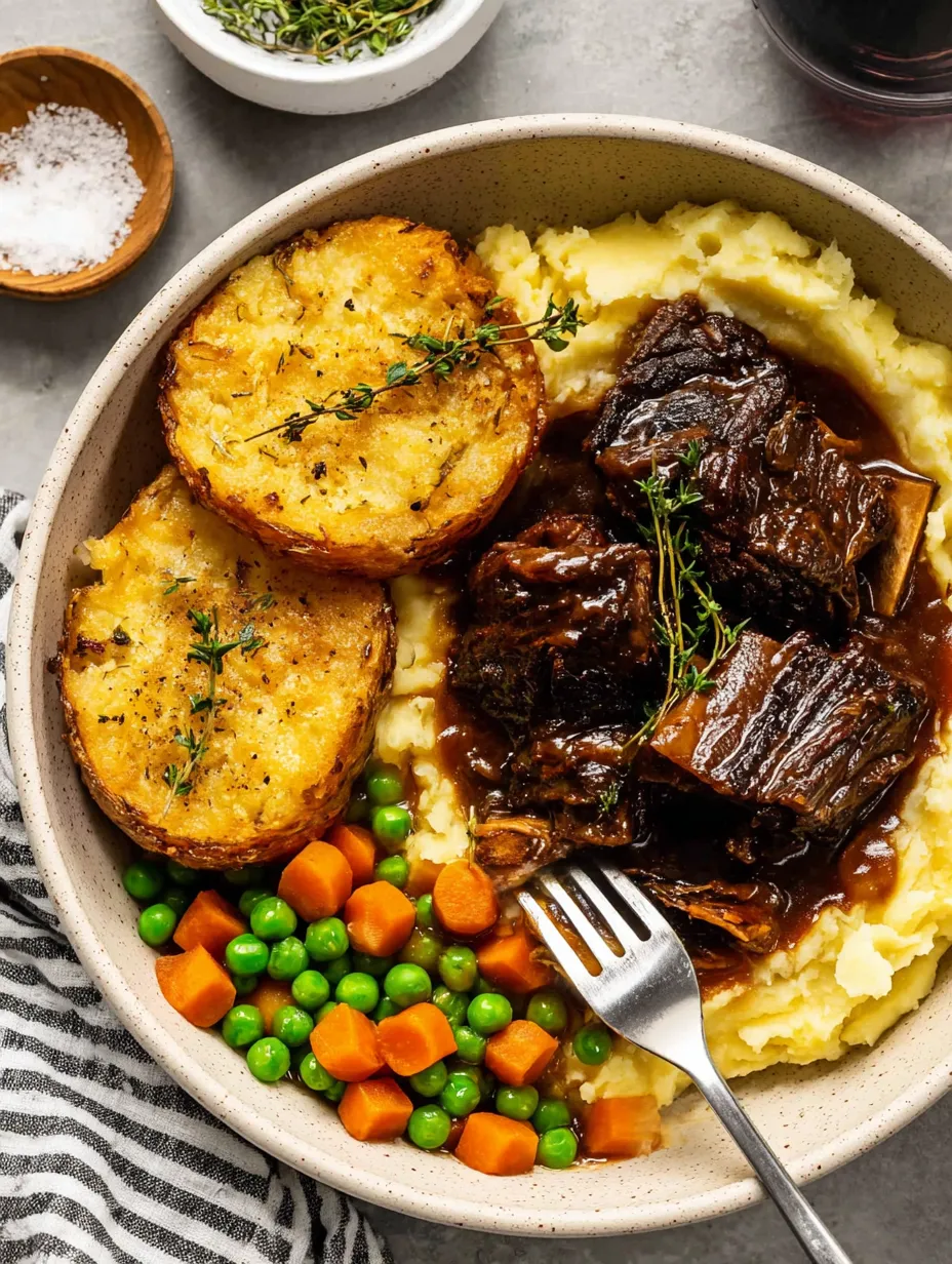 Ein Schüssel mit gegrilltem Fleisch, Kartoffeln, Kartoffelkichererbsen, Karotten, Zwiebeln und Salz.