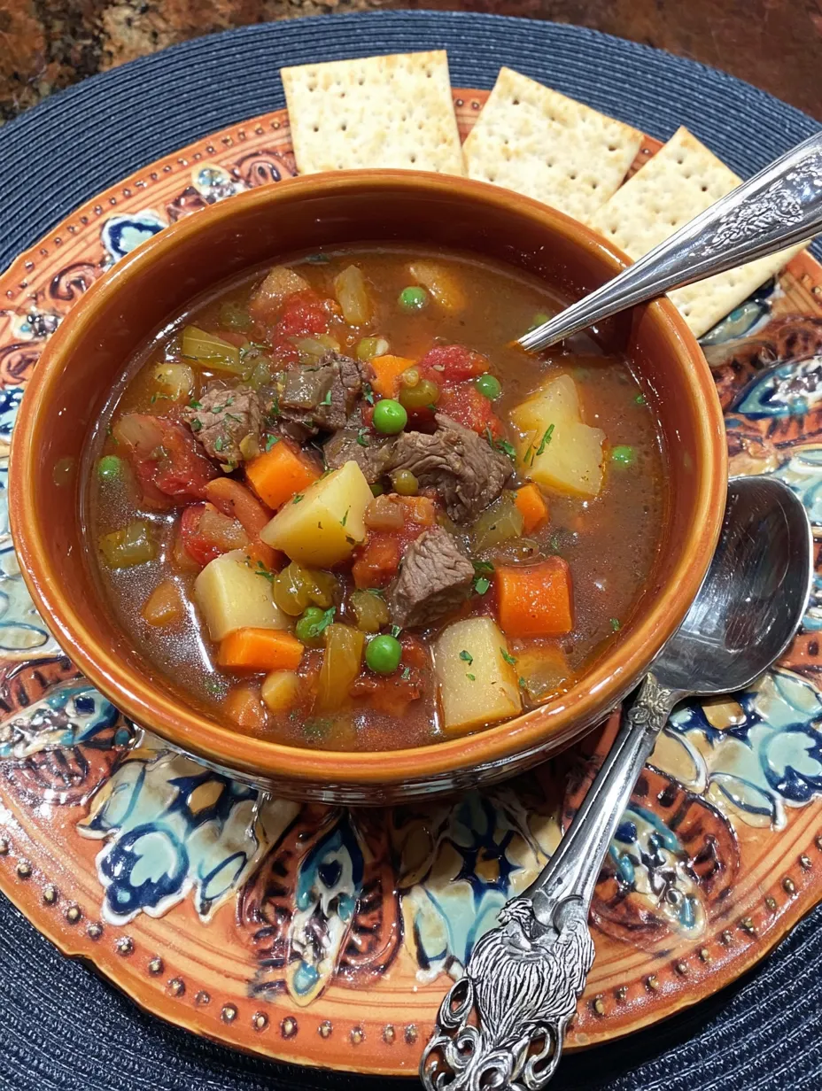 Ein Topf mit einer Mischung aus Fleisch, Gemüse und Kartoffeln.