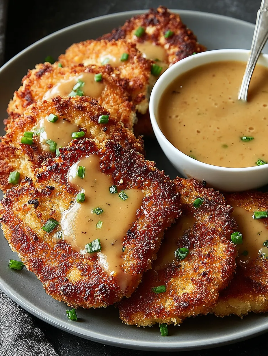 Eine Platte mit gegrillten Steakchen, die mit Sauce garniert sind.