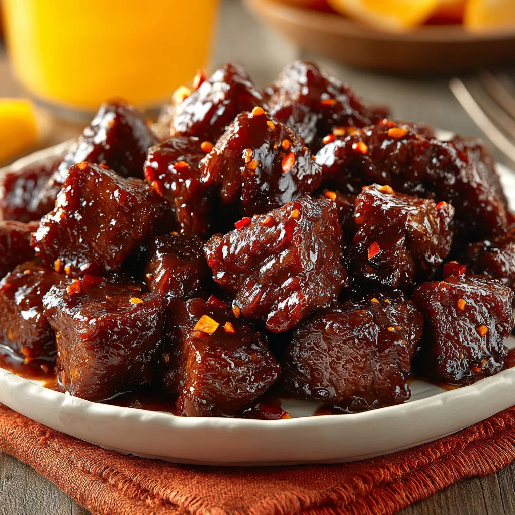 Ein weißer Teller mit einer Mischung aus Fleisch und Gewürzen.