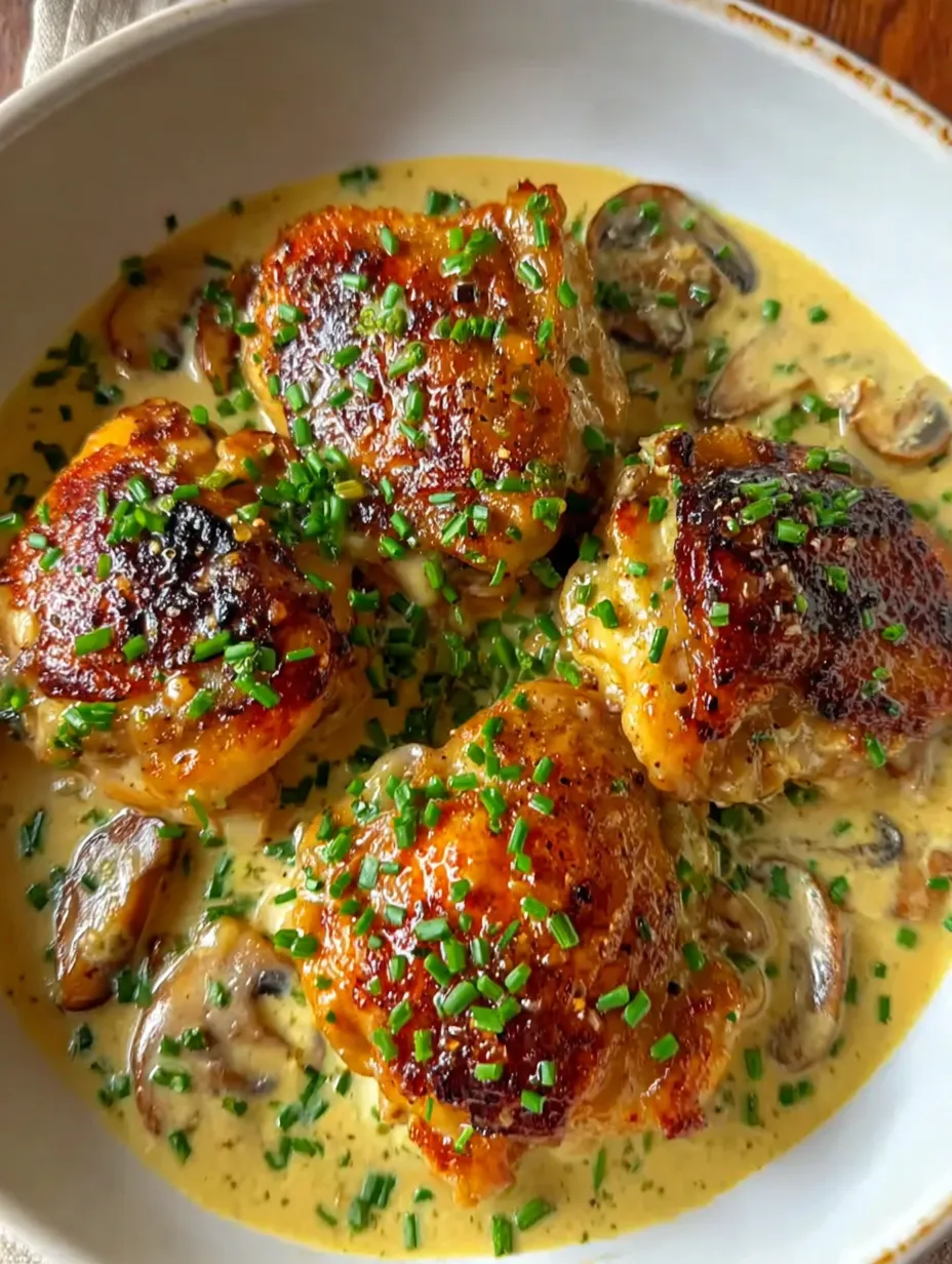 Eine Schüssel mit gegrillten Hähnchenbrust und Mushrooms.