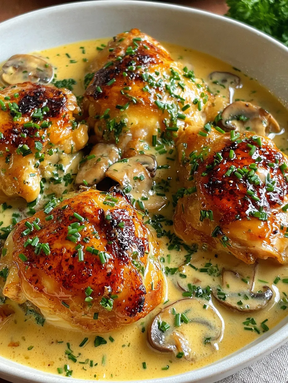 Ein Bild von einer Schüssel mit gegrillten Hähnchenbrust und Mushrooms.