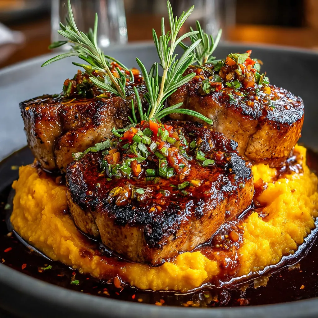 Ein Schinkenstück mit einer Zweig und einer Blume auf einem Teller.