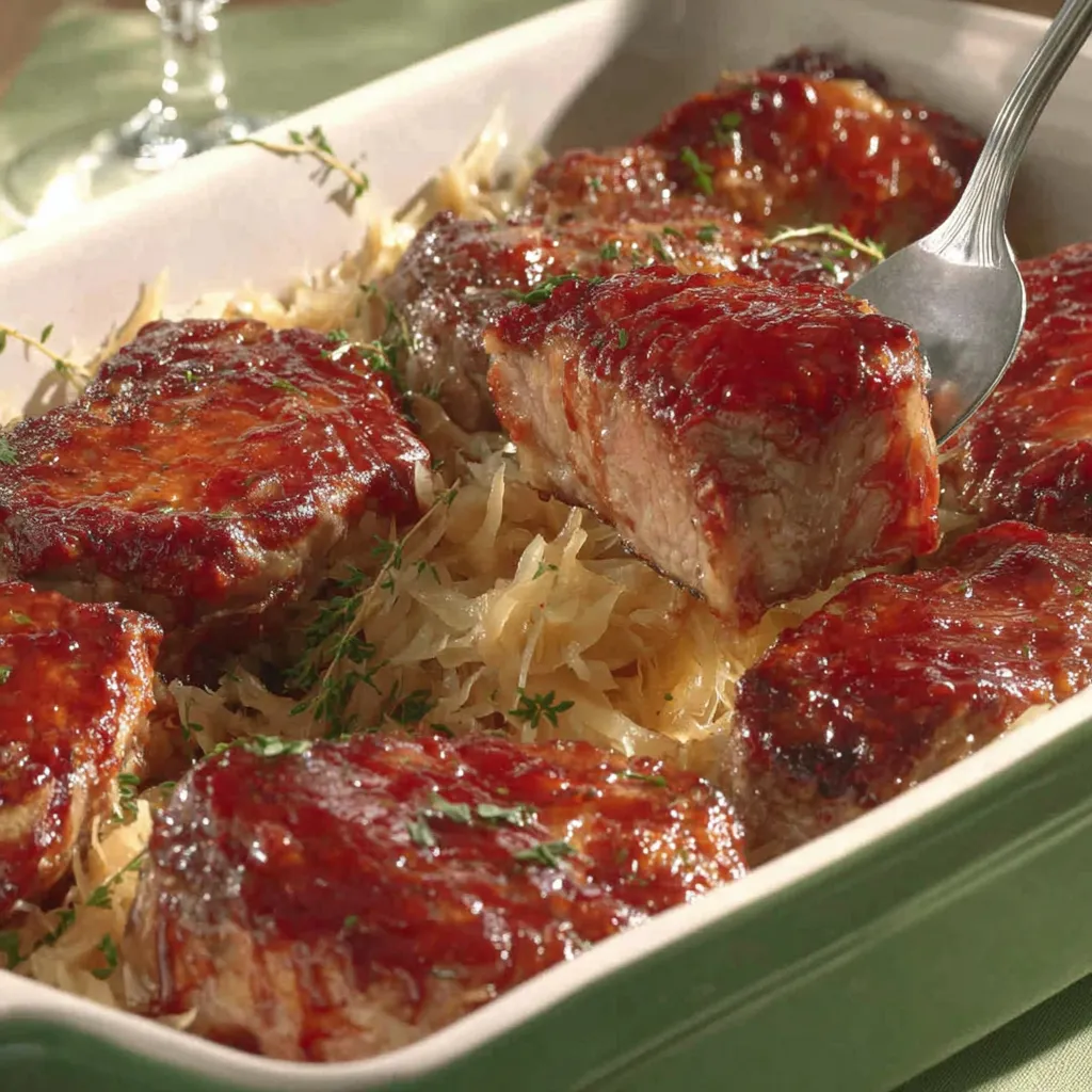 Ein weißer Teller mit einer Beilage aus Fleisch und Sauce.