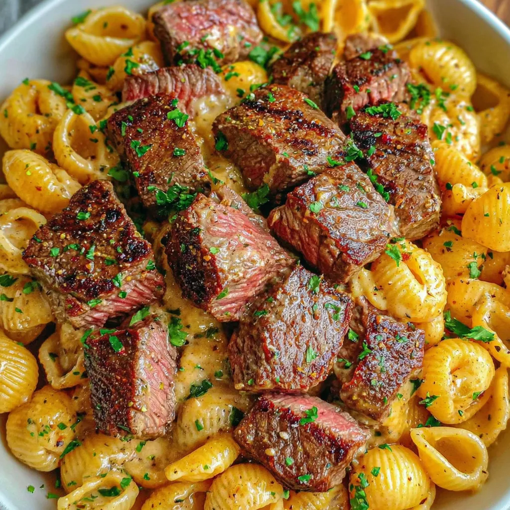 Ein Bier mit Käse und Pasta.