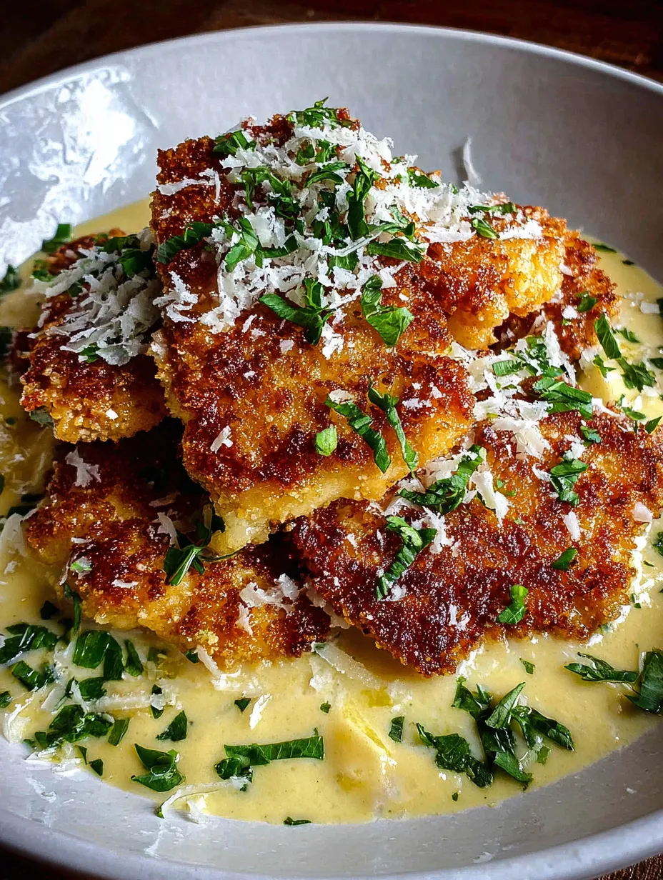 Eine Platte mit zerbrichtiger Pizza, die mit Parmesan und Zwiebeln garniert ist.